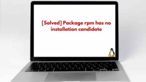 [Solved] Package rpm has no installation candidate